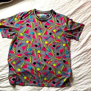 Fresh Prints of Bel Air geometric 80’s style ringer tee